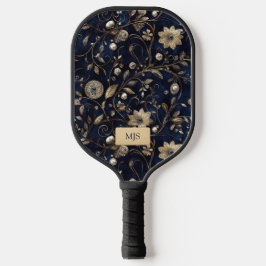 Elegant Floral Pickleball Paddle