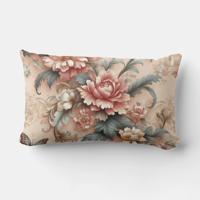 Elegant Floral Pillow Kussen (Achterkant)