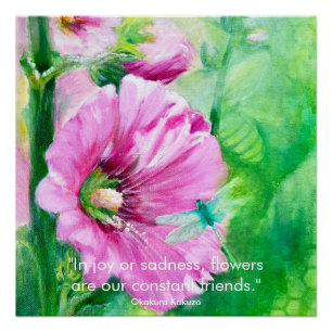 Elegant Floral Pink Art Poster