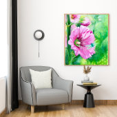 Elegant Floral Pink Art Poster