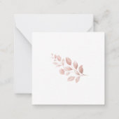 Elegant Floral Pink Blue Botanical Dank je wel Notitiekaartje (Achterkant)