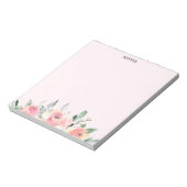 Elegant Floral Pink Notitieblok - maak het Aangepa (Linkerzijde)
