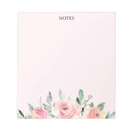 Elegant Floral Pink Notitieblok - maak het Aangepa