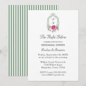 Elegant Floral Pink Peony Monogram Wedding Kaart (Voorkant / Achterkant)