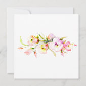 Elegant Floral Pink Vrijgezellenfeest Kaart (Achterkant)