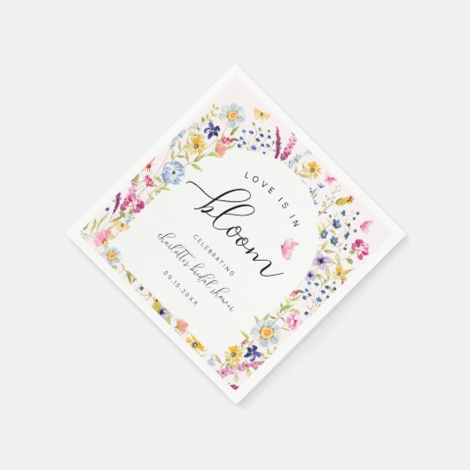 Elegant Floral Pink Vrijgezellenfeest Servet (Hoek)