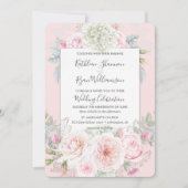 elegant-Floral Pinks Grijze Kleurpapier Kaart (Voorkant)