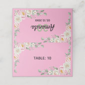 Elegant Floral Place Card and Table Number Tent Plaatskaartje (Buitenkant ongevouwen)
