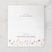 Elegant Floral Place Card Plaatskaartje (Buitenkant ongevouwen)
