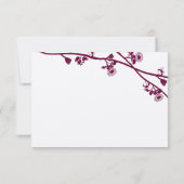 Elegant Floral Plum Wildflower Branches Wedding Bedankkaart (Achterkant)