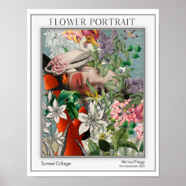 Elegant Floral Portrait Poster