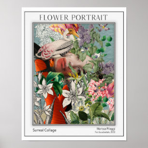 Elegant Floral Portrait Poster