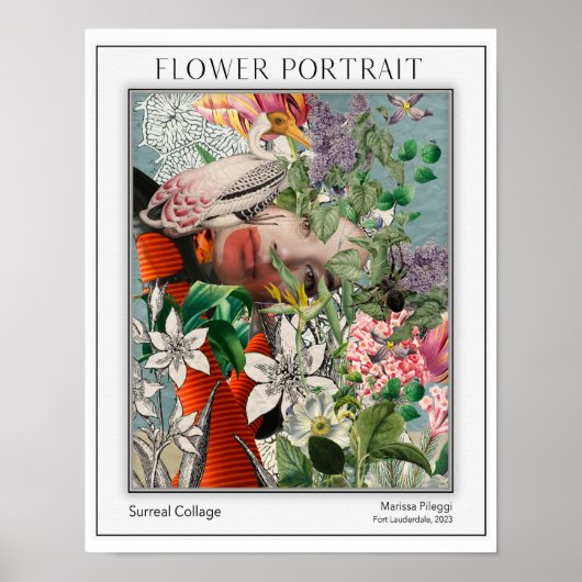 Elegant Floral Portrait Poster (Voorkant)