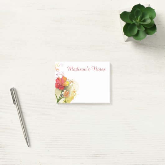 Elegant Floral Post-it® Notes (Kantoor)