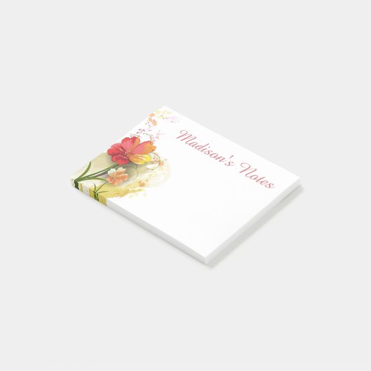 Elegant Floral Post-it® Notes (Schuin)