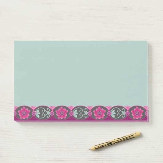 Elegant  Floral Post-it® Notes (Op bureau)