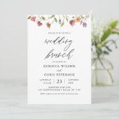 Elegant Floral Post Wedding Brunch Uitnodiging (Staand voorkant)