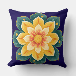 Elegant Floral Print Decorative Pillow Kussen