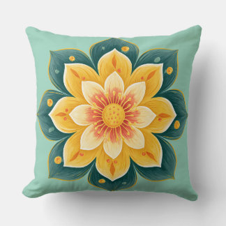 Elegant Floral Print Decorative Pillow Kussen