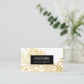 Elegant Floral Print Personal Stylist Visitekaartje (Staand voorkant)