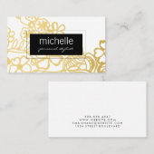 Elegant Floral Print Personal Stylist Visitekaartje (Voorkant / Achterkant)