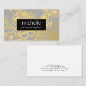 Elegant Floral Print Personal Stylist Visitekaartje (Voorkant / Achterkant)