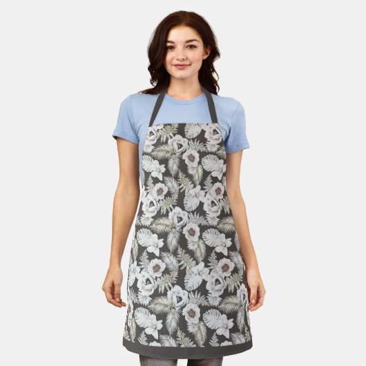 Elegant Floral Print Schort (Gedragen)