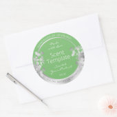 Elegant Floral Product Label Sage Green en Silver (Envelop)