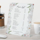 Elegant Floral Professional Nail Salon-prijslijst Reclamebord Met Voetstuk (Insitu)