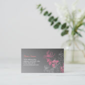 Elegant Floral Profile Card Visitekaartje (Staand voorkant)