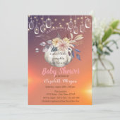 Elegant Floral Pumpkin, lampjes, Baby shower Kaart (Staand voorkant)