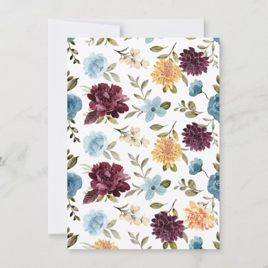 Elegant Floral Pumpkin | Najaar Baby shower (Achterkant)