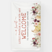 Elegant Floral Pumpkin | Najaar Baby shower Spandoek (Verticaal)