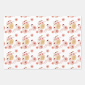 Elegant Floral Pumpkin Waterverf 3pack Inpakpapier Vel (Voorkant 3)