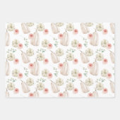 Elegant Floral Pumpkin Waterverf 3pack Inpakpapier Vel (Voorkant 2)