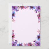 Elegant Floral Purple 60th Birthday  Kaart (Achterkant)