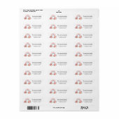 Elegant Floral Rainbow Waterverf Return Address Etiket (Full Sheet)