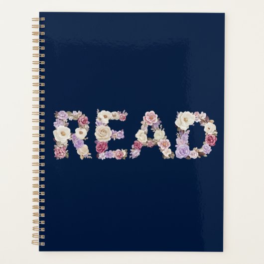 Elegant Floral READ Typography - Pastel Botanical Planner (Voorkant)