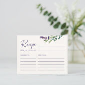 Elegant Floral Recipe Card voor de Bride Briefkaart (Staand voorkant)