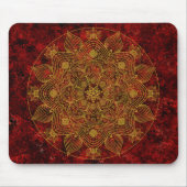 Elegant Floral Red, Black & Gold Mandala Muismat (Voorkant)