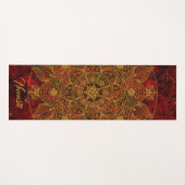 Elegant Floral Red, Black & Gold Mandala Namaste Yogamat (Voorkant (horizontaal))