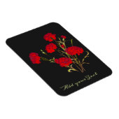  Elegant  Floral Red Carnance Magneet (Rechterzijde)