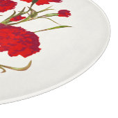 Elegant  Floral Red Carnance Snijplank (Hoek)