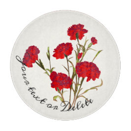  Elegant  Floral Red Carnance Snijplank