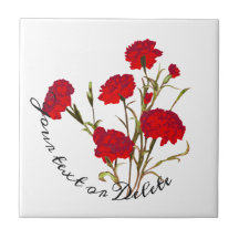Elegant Floral Red Carnance