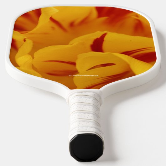 Elegant Floral Red Gold Monsella Tulips Pickleball Paddle (Laagn)