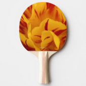 Elegant Floral Red Gold Monsella Tulips Tafeltennisbatje (Voorkant)
