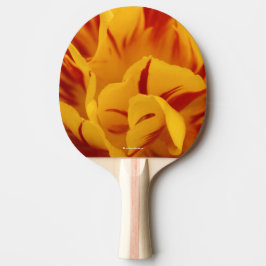 Elegant Floral Red Gold Monsella Tulips Tafeltennisbatje