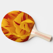 Elegant Floral Red Gold Monsella Tulips Tafeltennisbatje (Zijkant)