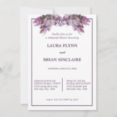Elegant Floral Rehearsal Dinner Kaart (Voorkant)